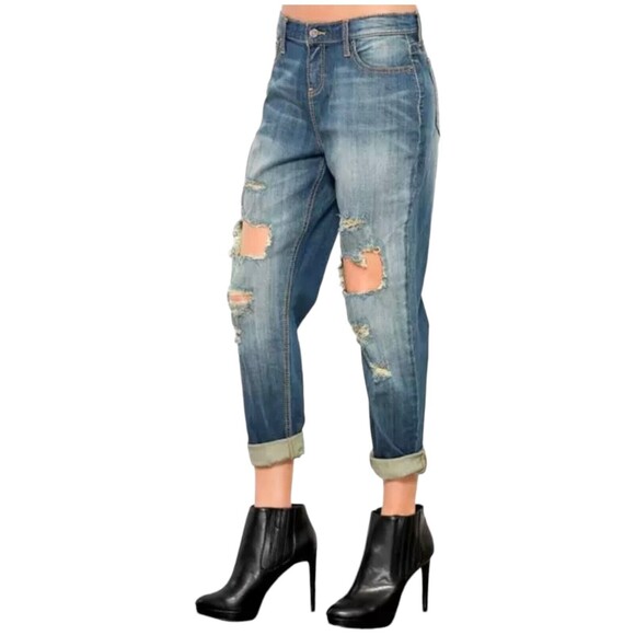 Standards & Practices Women's Size 10 Distressed Boyfriend Jeans NWT Size 30 - Picture 1 of 14